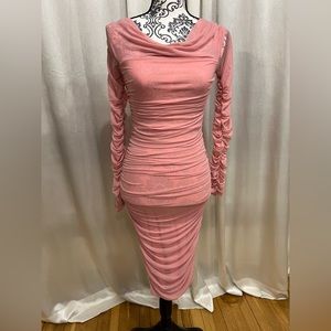 FASHION NOVA Mauve Bangkok Ruched Dress